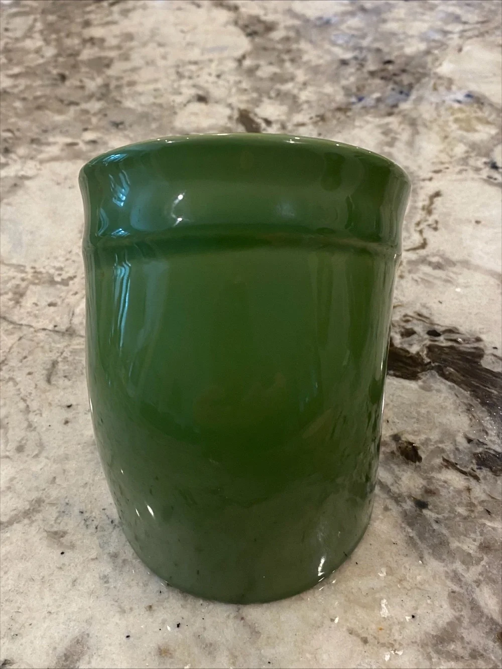 Vintage Emile Henry Green Clay Salt Pig Discontinued Color